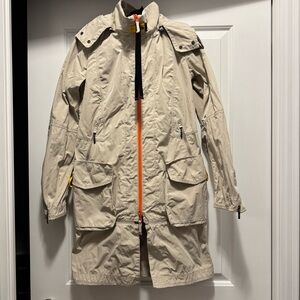 PJS Parajumpers Women's Windbreaker Jacket Adjustable Length Removable Hood